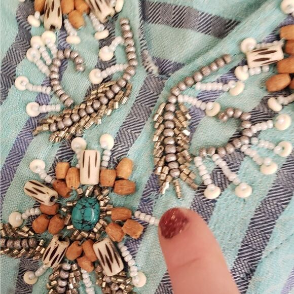 Soft Surroundings Beaded Embellished Top with pockets, Size PXS - Picture 13 of 15